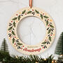 Personalised Christmas Wreath, Holly, thumbnail 4 of 6