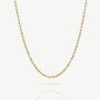 Two Tone Thin Beaded Necklace – Mixed Metal Layering Chain, thumbnail 1 of 5