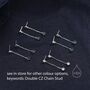Clear Cz Dangle Chain Stud Drop Earrings, thumbnail 5 of 12