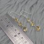 Citrine Teardrop Dangle Drop Earrings: 925 Silver, thumbnail 4 of 9