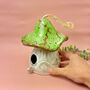 Mushroom Ceramic Bird House And Bird Feeder Garden Gift, thumbnail 5 of 10