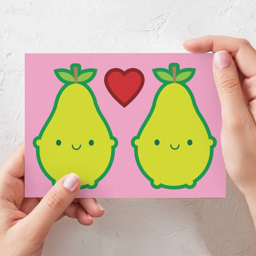'We Make A Great Pair' Pear Card By Asking For Trouble