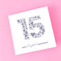 Love Hearts Crystal 15th Anniversary Card, thumbnail 2 of 4