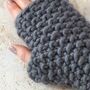Ivy Hat And Fingerless Gloves Knitting Kit, thumbnail 5 of 6