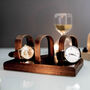 Luxury Walnut Triple Watch Stand Display Personalise, thumbnail 5 of 6