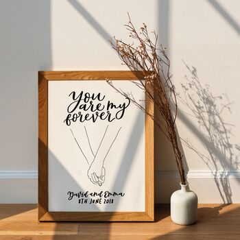 Personalised You Are My Forever Couple Print, 3 of 9