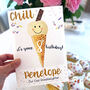 Personalised Ice Cream 8th Birthday Card, thumbnail 1 of 5