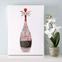 Personalised Ruby Anniversary Champagne Word Art, thumbnail 8 of 9