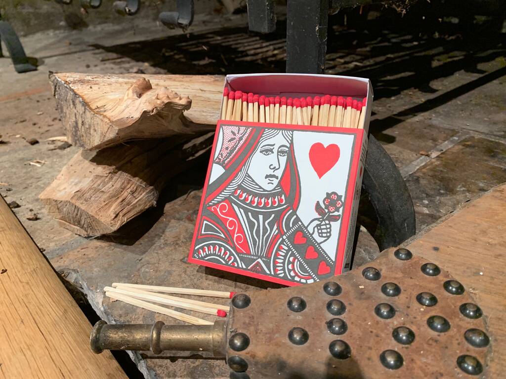 Luxury Matches Set Of Two Boxes By Vintage Playing Cards