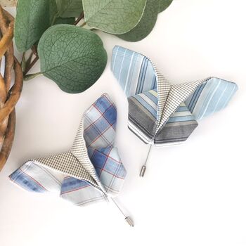 Memorial Lapel Pin, Memory Butterfly Made From Clothes, 2 of 12