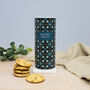 Personalised Geo Tile Cylindrical Biscuit Tin, thumbnail 1 of 7