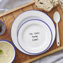 Personalised Family Camp Enamel Plate, thumbnail 2 of 3