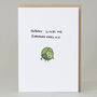 Poor Wee Brussel Sprout Christmas Card, thumbnail 1 of 2