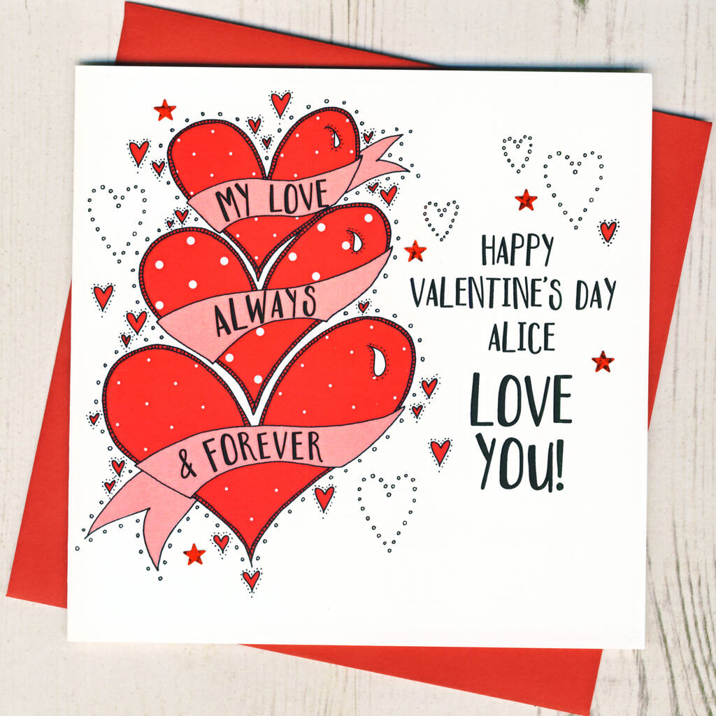 Personalised Always And Forever Valentine Card By Eggbert & Daisy