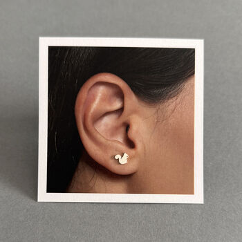 You Are Nuts Sterling Silver Squirrel Earrings, 8 of 9