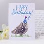 'Happy Birthday' Owl Party Hat Card, thumbnail 4 of 5