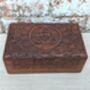 Floral Triquetra Carved Wooden Jewellery Box, thumbnail 1 of 8