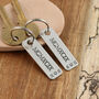 25th Silver Anniversary Numerals Pair Of Keyrings, thumbnail 6 of 8