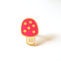 Toadstool Enamel Brooch, thumbnail 7 of 7