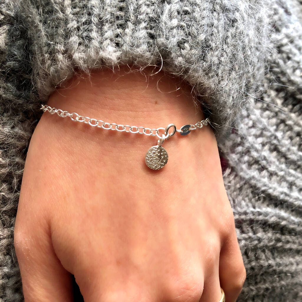 Sterling Silver Moon Bracelet By a ring a day | notonthehighstreet.com
