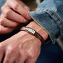 Personalised Men's Anniversary Leather Bracelet, thumbnail 1 of 5