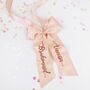 Personalised Ribbon Favours, Embroidered Bow Gift Tags, thumbnail 2 of 7