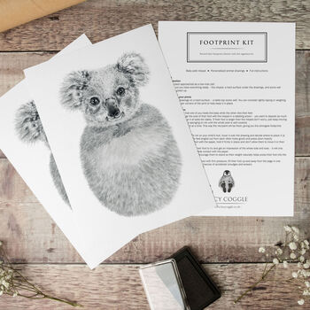 Personalised Baby Koala Footprint Kit, 6 of 7