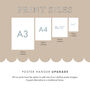 Personalised Elephant Initial Nursery Print, thumbnail 7 of 8