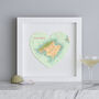 Personalised Mallorca Map Heart Print, thumbnail 2 of 5
