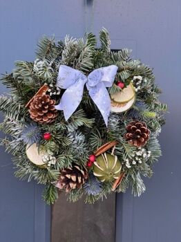 Christmas Door Wreath Live Flowers, 3 of 3