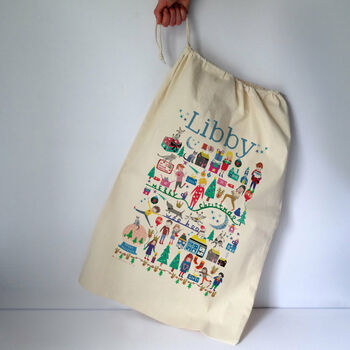 Personalised Merry Christmas Gift Sack, 2 of 9
