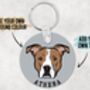 Staffordshire Bull Terrier Keyring, thumbnail 3 of 6