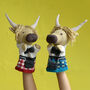 Hand Knitted Puppets In Scottish Outfits, thumbnail 2 of 9