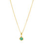 May Birthstone Emerald Silver/Gold Necklace, thumbnail 6 of 12