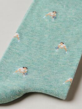 The Ace, Lawn Edition – Luxury Tennis Themed Socks, 6 of 9