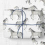 Grey Horse Wrapping Paper Roll Or Folded, thumbnail 1 of 3