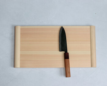 Floating Hinoki Wood Cutting Serving Board Small, 2 of 6