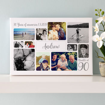 Personalised 90th Birthday Photo Collage, 4 of 12