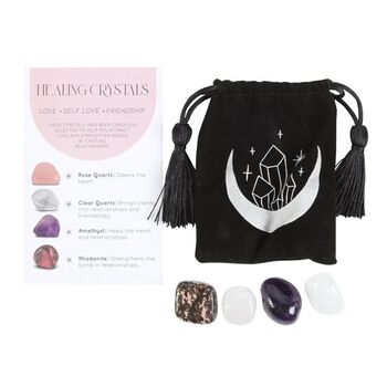 Love Healing Crystal Set With Moon Trinket Dish, 2 of 3