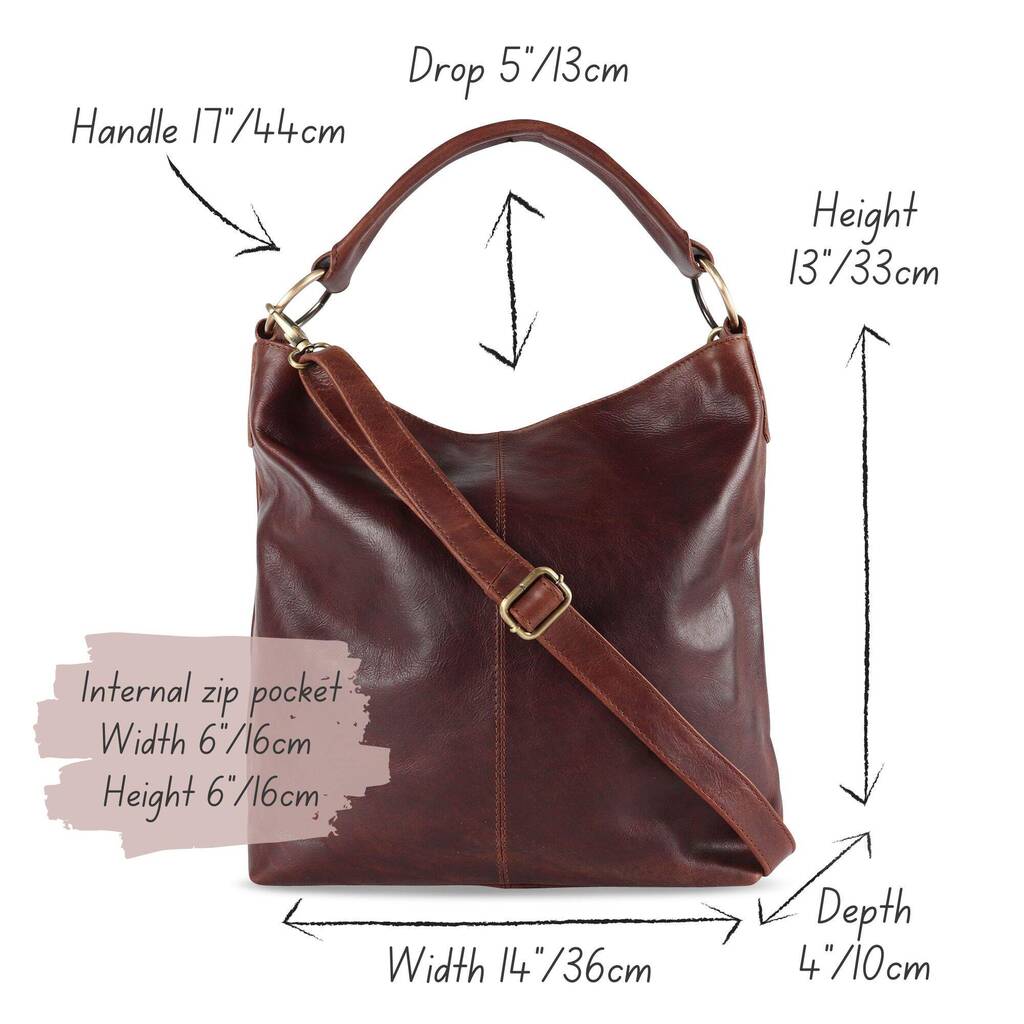 Leather Shoulder Bag, Brown By The Leather Store