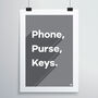 Phone, Purse, Keys Print, thumbnail 11 of 12