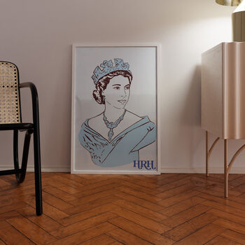 Hrh Queen Elizabeth Ii Illustrated Print, 2 of 5
