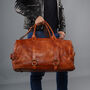 Genuine Leather Holdall With Straps Detail, thumbnail 1 of 12