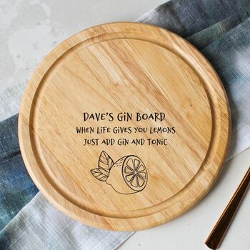 Personalised Gin Board, Gin Lover's Gift, 3 of 7