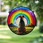 Lakeland Terrier Rainbow Bridge Stained Glass Effect Suncatcher, thumbnail 2 of 5