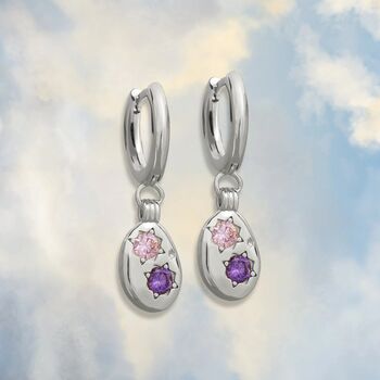 Gemstone Mini Pebble Hoop Earrings, 4 of 12