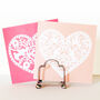 Pale Cut Out Heart Card, thumbnail 5 of 5