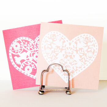 Pale Cut Out Heart Card, 5 of 5