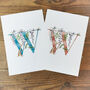 W Is For Wisteria Botanical Print, Personalised, thumbnail 2 of 9