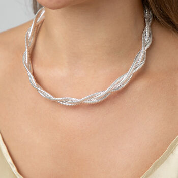 Twisted Rope Design Collar Necklace, 5 of 6